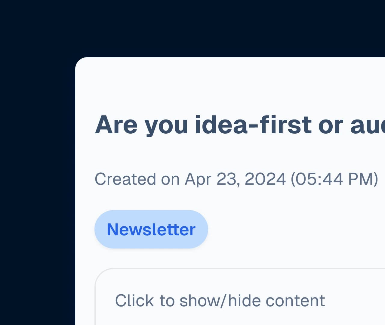 Give content a new life...